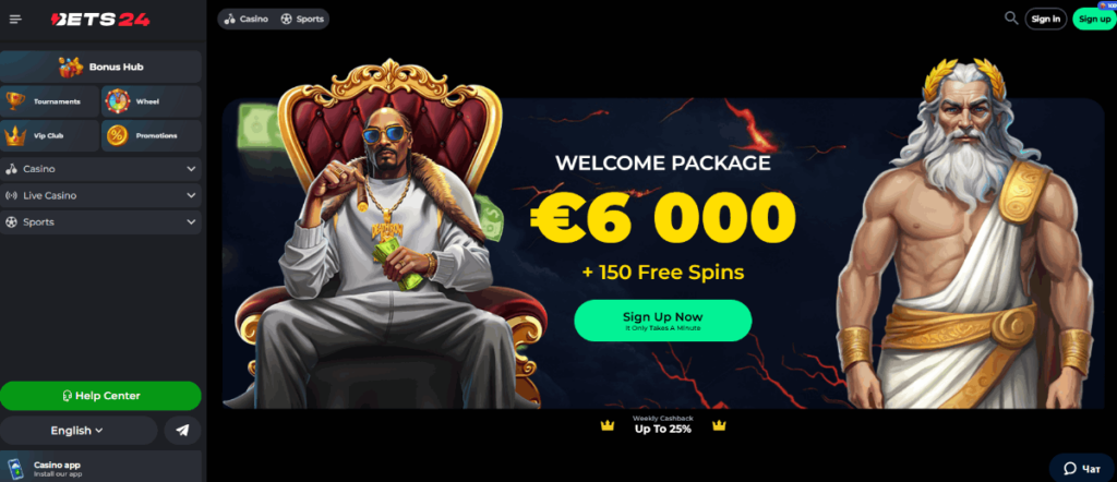 Bets24.io Crypto Casino