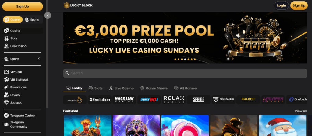 Lucky Block crypto casino
