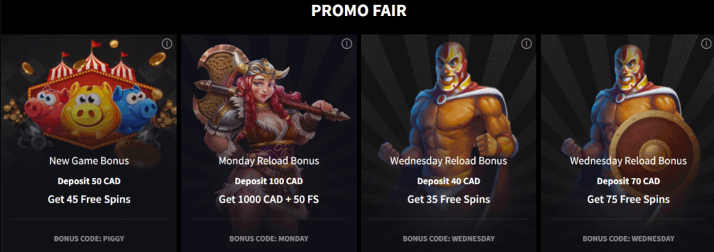 Mirax Casino Reload Bonuses