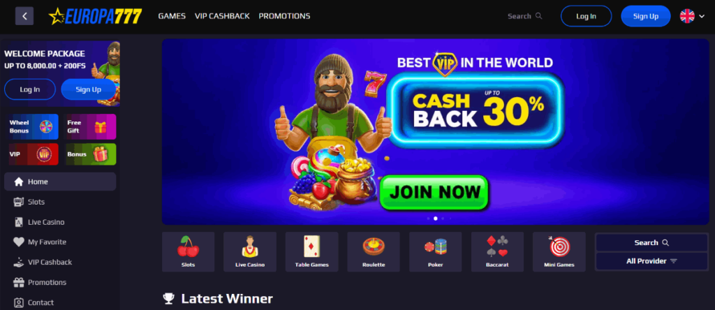 Europa777 Crypto Casino